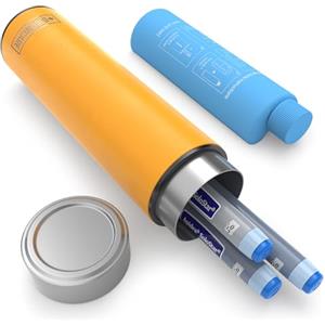 DISONCARE 60H Porta Insulina Termico da Viaggio Borsa Termica Piccola per Medicinali Borsa Frigo Farmaci Portatile per Diabetici con 2 ghiaccio丨QR Etichetta Medica(Giallo)