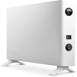 De'Longhi Termoconvettore, 3 Livelli di Potenza, Funzione Antigelo, Timer 24 Ore, Compatto con Maniglie per il Trasporto, Termostato di Sicurezza, Stanze Fino a 60 m3, 2000W, HSX2320, Bianco