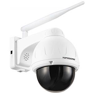 Topodome Metallo Telecamera Wi-Fi Esterno 940nm IR, Videocamera Sorveglianza 5MP WIFI IP Camera, Scheda SD 32G Built-in, Audio Bidirezionale, Rilevazione Umana, IP66