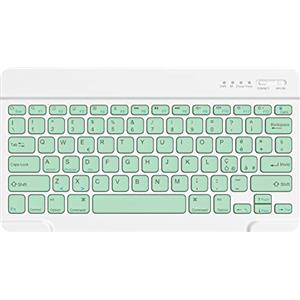 HZD Tastiera Wireless Bluetooth, Rechargeable Tastiera Universale Ultra Sottile per Tablet, per Tablet Samsung/IOS/Android/Windows/Telefoni, Layout Italiano QWERTY