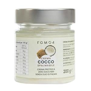 FGM04 Food - Creme Spalmabili, Cocco/Mandorle/Pistacchio/Nocciola White/Arachidi Crunchy/Arachidi Liscia, Proteiche, 100% Made in Italy (Cocco)