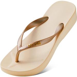 New front Infradito Tinta unita per le signore Eleganza alla moda Confortevole spiaggia in riva al mare Casa Tempo libero Moda Estate Con supporto Non costoso Sandali da spiaggia,Beige,36