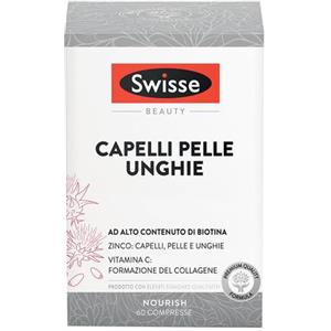 Swisse Capelli Pelle Unghie - Integratore con Biotina per Capelli, Pelle e Unghie - 60 Compresse