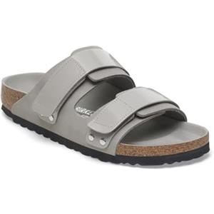 Birkenstock, UJI, Ciabatte Sandali Moda, Pelle Nubuck (STONE COIN, Sistema Taglie Calzature EU, Adulto, Numero, Stretta, 39)