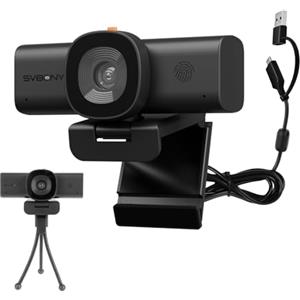 SVBONY 2K Webcam per Mac/PC, Doppi Microfoni Del Rumore AI, CAF Autofocus, Per Zoom e Lavoro para Windows MacOS Linux Soporta Video Calling Videoconferencia