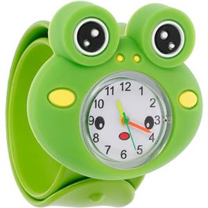 Hemobllo Orologio da polso per bambini: Orologio al quarzo fumetto orologio da polso cinturino orologio rana verde Snap bambini Orologi da polso per bambini per bambini ragazzi ragazze, verde,
