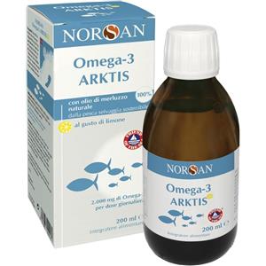 Norsan Omega 3 Arktis 200ml - Olio di Merluzzo Naturale con Vitamine A, E e D