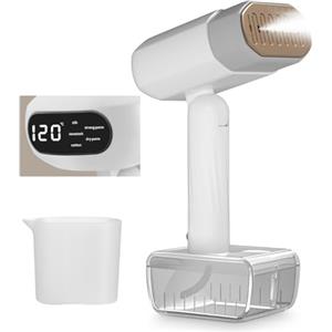 Zhufas Vaporizzatori da viaggio 1800W, Ferro da Stiro Verticale a Vapore Portatile, Serbatoio Grande da 260ml, Mini Stiratrice Verticale 20s Riscaldamento, Dimensioni Compatte per Casa e Ufficio