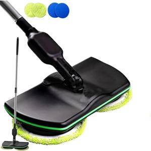 Generico Lucidatrice Parquet，Spazzole Lucidatrice，Lucidatrice Pavimenti Marmo，Lucidatrice con 4 Panni in Microfibra Lavabili