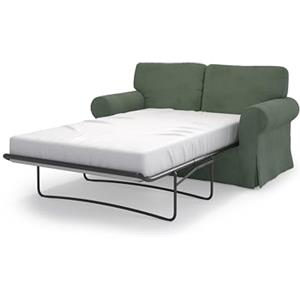 MASTERS OF COVERS Copridivano per divano letto compatibile con Ikea Ektorp 2 posti, rivestimento di ricambio, realizzato a mano, 197 x 90 x 88 cm, colore: verde