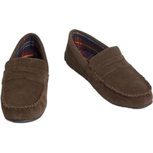 Marks & Spencer Pantofole in 100% Pelle Scamosciata con freshfeet, Uomo, Marrone Scuro, 42 EU