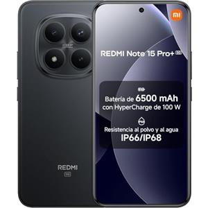 XIAOMI REDMI Note 15 Pro+ 5G Smartphone - 12+512GB, 6.83" AMOLED Display, 1.5K AMOLED Screen, Snapdragon 7s Gen 4, 200 MP, Camera, Nero