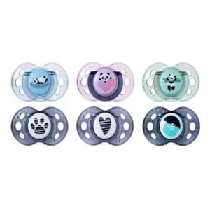 Tommee Tippee Anytime 6-18 Mesi - set da 2 Ciucci , modelli assortiti