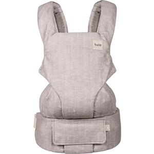 Tula Linen Explore marsupio neonati e bambini di lino, ergonomico, marsupio regolabile, dalla nascita, marsupio porta bebe, varie posizioni, fronte strada, schiena, per 3,2-20,4 kg, Sand