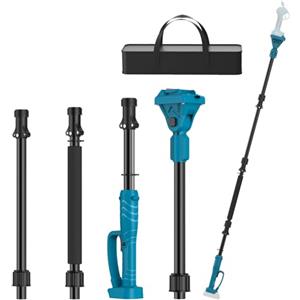QIAKEFE Asta di estensione, telescopico per tagliasiepi, barra estensibile compatibile con motoseghe, cesoie elettriche senza fili, compatibile con Ma-Kita~21V, altezza di lavoro 4 metri (A)