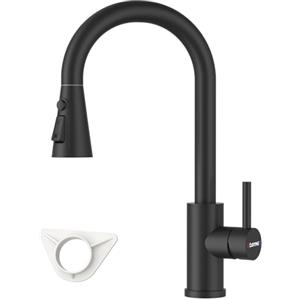 DAYONE Rubinetto da Cucina Nero, Rubinetto per Cucina con Doccetta Estraibile a 3 Modalità, Miscelatore Monocomando Rubinetto Lavello Cucina 360° Con Acqua Fredda e Calda