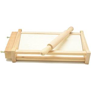 Mancini e Mancini srl Kit chitarra tagliapasta + mattarello liscio in legno di faggio artigianato abruzzese