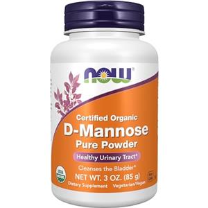 NOW Foods D-Mannose Polvere 85 g - Vegetariano, Certificato GMP, Kosher, Non OGM, Pulisce le Vie Urinarie