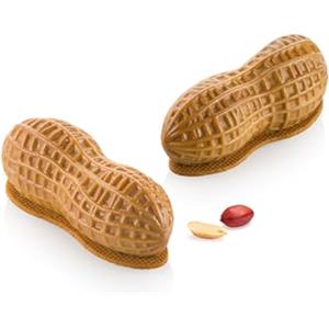 silikomart Stampo in Silicone Arachide 100 Accessori Professionali per Cucina e Pasticceria con Cutter ABS, 6 Cavità da 100 ml