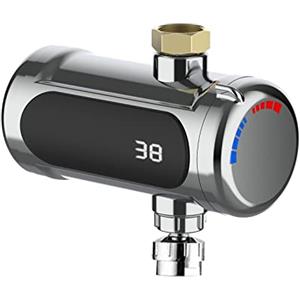 Strixorn Scaldacqua istantaneo in acciaio inox, piccolo scaldabagno con spirale riscaldante da 3000 W, adatto per lavelli da cucina, compatibile con diversi tipi di riscaldatori per rubinetti (A01)