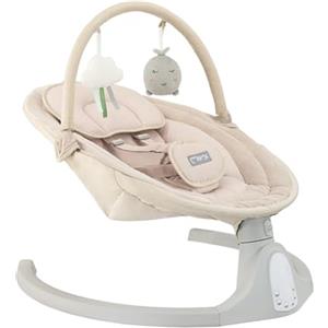 Momi Sdraietta MoMi KENANI SAND per bambini fino a 9 kg, con display LED, telecomando, Bluetooth, alimentazione a batteria o elettrica, cintura di sicurezza a 5 punti, aro e giocattoli