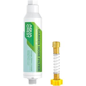 AQUA CREST Filtro dell'acqua per tubo da giardino con protezione per tubo, migliora la salute delle piante, riduce il cloro, gli odori, il calcio, ideale per giardinaggio, agricoltura e animali