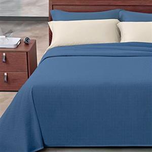 Passione per le tele COPRILETTO IN COTONE TINTA UNITA. Copriletto primavera/estate in piquet di cotone tinta unita millerighe leggero traspirante 8 colori disponibili (matrimoniale, royal blu)