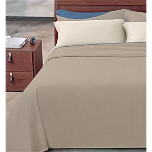 Passione per le tele COPRILETTO IN COTONE TINTA UNITA. Copriletto primavera/estate in piquet di cotone tinta unita millerighe leggero traspirante 8 colori disponibili (matrimoniale, sabbia)