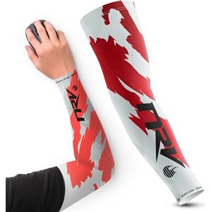 NRV Polsino di compressione Gaming Esport (Edition Camo) - Ottimizza il tuo gioco di eSport con stile mimetico - Progettato da professionisti - durevole, traspirante e senza attrito, nero / arancio, L