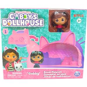DREAMWORKS GABBY'S DOLLHOUSE Gabby's - Set di statuine per casa delle bambole e set da gioco, set da gioco (Gabby Room)