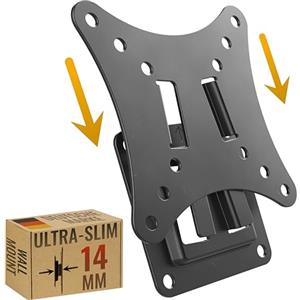 RICOO Supporto monitor muro F0111 Fisso Slim Sottile Schermo PC 13-29" (33-74 cm) Staffa piatta universale Televisore LED/LCD VESA 50 x 50-100 x 100