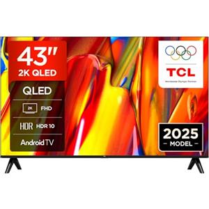 TCL 43V5C TV LED Direct QLED Full HD Smart da 43" con Android TV e HDR - Compatibile con Google Cast e Google Home, design sottile