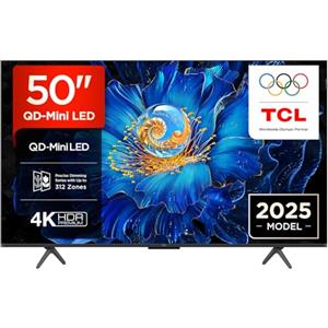 TCL 50C61KS 50'' Mini LED TV, 4K UHD QLED, Smart Google TV con Dolby Atmos