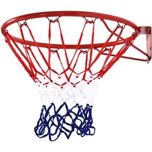 BAKAJI Canestro Basket Palla Canestro Regolamentare da Parete 45 cm in Metallo con Rete