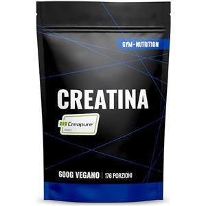 Gym Nutrition Creatina Creapure® in Polvere - 600 g - 176 Porzioni - Creatina Monoidrata Creapure - Vegana - Prodotta in Germania - Creatine Monohydrate
