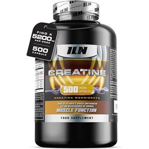 Iron Labs Nutrition ILN - Creatina Capsule - Fino a 5.200mg al Giorno - 240 Capsule Vegane di Creatina Monoidrata (Fino a 40 Dosi) - Integratore per Allenamento e Palestra