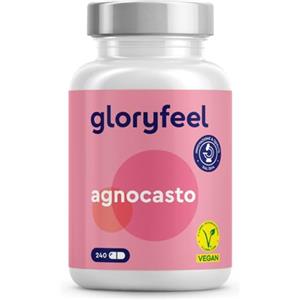 Gloryfeel Agnocasto Alto Dosaggio 10 mg, 240 Capsule Vegan, per Ciclo Mestruale, Squilibrio Ormonale e Menopausa, Qualità Testata in Laboratorio, Estratto 4:1 10mg Pepe del Monaco, Integratore Donna