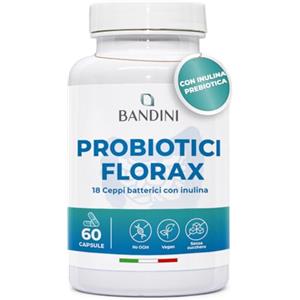 Bandini® FLORAX PROBIOTICS | Fermenti Lattici Probiotici per l'intestino - 20 Miliardi UFC - 18 Ceppi Batterici tra cui Lactobacillus, BifidoBacterium - Probiotico naturale - 60 Capsule per 60 Giorni