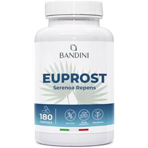 Bandini® Euprost Serenoa Repens | 180 Capsule Vegetariane | 6 Mesi di Scorta | Saw Palmetto, Semi di Zucca, Ortica Polvere, Zinco, Vitamina D3, Vitamina B6 | Ingredienti Naturali per l'Uomo