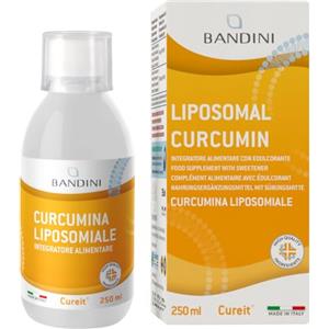 Bandini® Curcumina Cureit® Liposomiale liquida | 250ml | 200 mg di curcumina per dose giornaliera | Integratore Alimentare Alto Dosaggio e Biodisponibilità | 100% vegano e senza additivi
