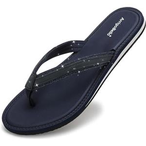ARRIGO BELLO Infradito Donna Ciabatte Piscina Mare Spiaggia Estive Eleganti Comode Lucido Cinturino Antiscivolo Sandali Taglia 36-41 (Blu B，36)
