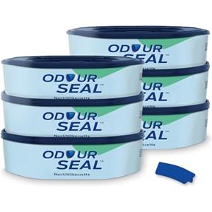 OdourSeal - Set di ricariche e clip compatibili con pattumiera per pannolini e secchio Littycat