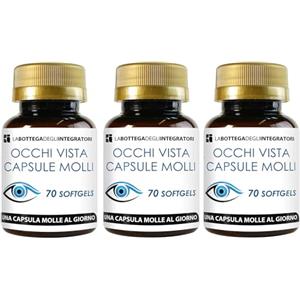 LABOTTEGADEGLIINTEGRATORI Occhi Vista 210 Softgels con Luteina Zinco Olio di Pesce Omega 3 DHA EPA | 1 Softgel al Giorno per la Visione LA BOTTEGA DEGLI INTEGRATORI