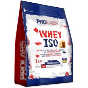 PROLABS - Proteine in Polvere WHEY ISO, Proteine Isolate e Idrolizzate Pure, Whey Protein Powder + Aminoacidi e Vitamina B6 - Crescita e Recupero Muscolare, Alta Qualità, 1kg Frollino, 2 Scoop (30g)