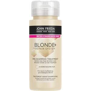 John Frieda Blonde+ Repair System Pre-Shampoo Treatment - Contenuto: 100 ml - Con Bond Building Plex - Per biondo danneggiato dallo sbiancamento - Protegge i capelli