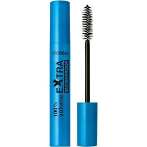 deBBY, 100% Volume Extra Waterproof, Mascara Volumizzante Resistente all'Aqua, Effetto Ciglia Moltiplicate, Maxi Applicatore per un Finish senza Grumi, Zero Sbavature, 14.5 ml