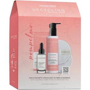 Naturaverde | Skincare Kit Viso Upcycling Pompelmo, Gel Detergente 150ml e Siero 30ml, Estratto di Pompelmo, Vitamina C e Acido Ialuronico + Dischetti Struccanti, Set Skincare Completo, Illuminante