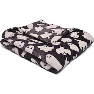 Bedlam Coperta Fleece Fantasmi Halloween Bedlam (120 x 150cm) - Morbida e Accogliente Fleece Nera - Coperta Fantasma Spaventoso - Coperte e Plaid Halloween - Decorazioni Halloween