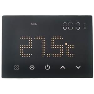 Elektronova termostato da incasso modulo programmabile 3 posti 240V display touch retroilluminato colore nero compatibile su supporti 503