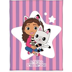 Herding Coperta in pile Gabby's Dollhouse, ca. 130x170 cm, 100% poliestere, multicolore
